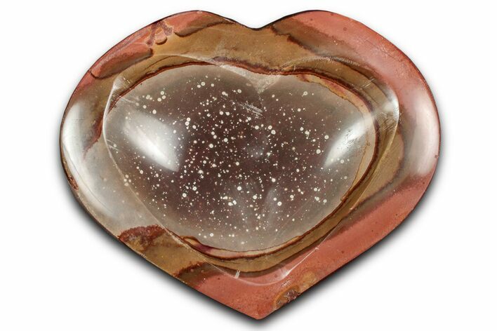 Polished Heart-Shaped Polychrome Jasper Dish - Madagascar #337204